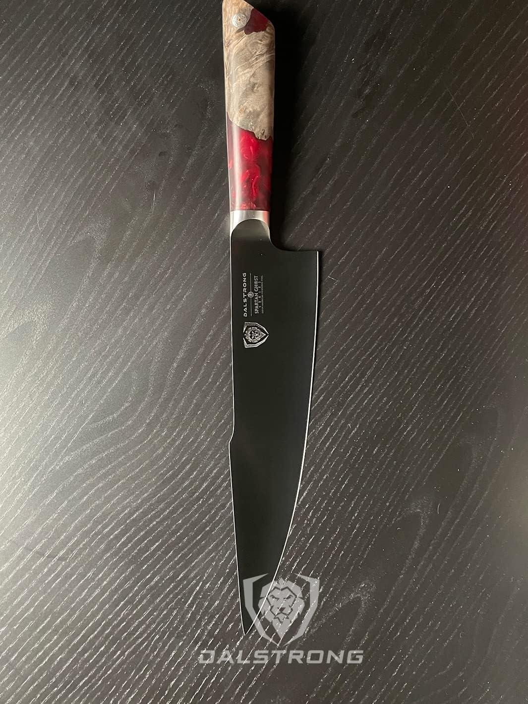 image:imageDalstrong Chef Knife 8 inch Spartan Ghost Series American Forged S35VN Powdered Steel Kitchen Knife Maple amp Red Resin Handle Razor Sharp Cooking Knife Sheath Included95 Chefs Knife