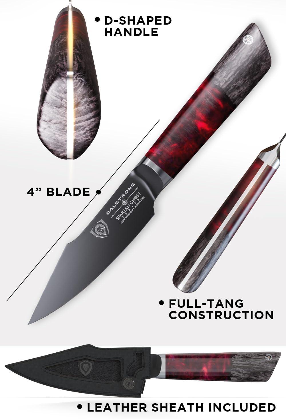 image:imageDalstrong Chef Knife 8 inch Spartan Ghost Series American Forged S35VN Powdered Steel Kitchen Knife Maple amp Red Resin Handle Razor Sharp Cooking Knife Sheath Included4 Paring Knife