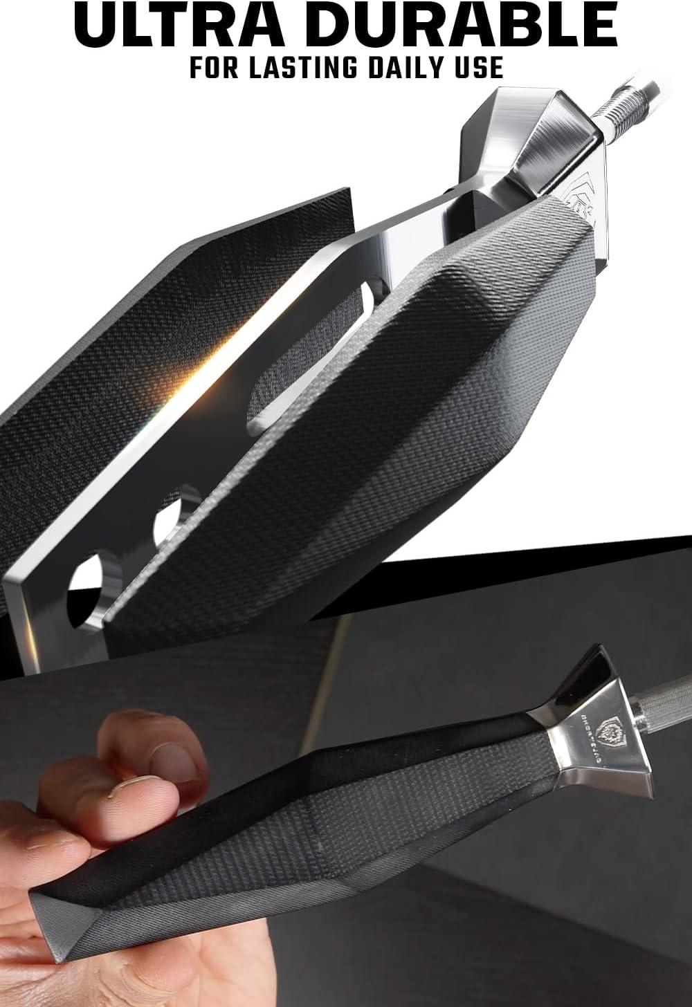 image:imageDalstrong Slicing Knife 12 inch Shadow Black Series Marauder Red Edition Red NonStick Coating High Carbon 7CR17MOVX Vacuum Treated Steel Carving Knife Kitchen Knife Slicer SheathBlack Titanium