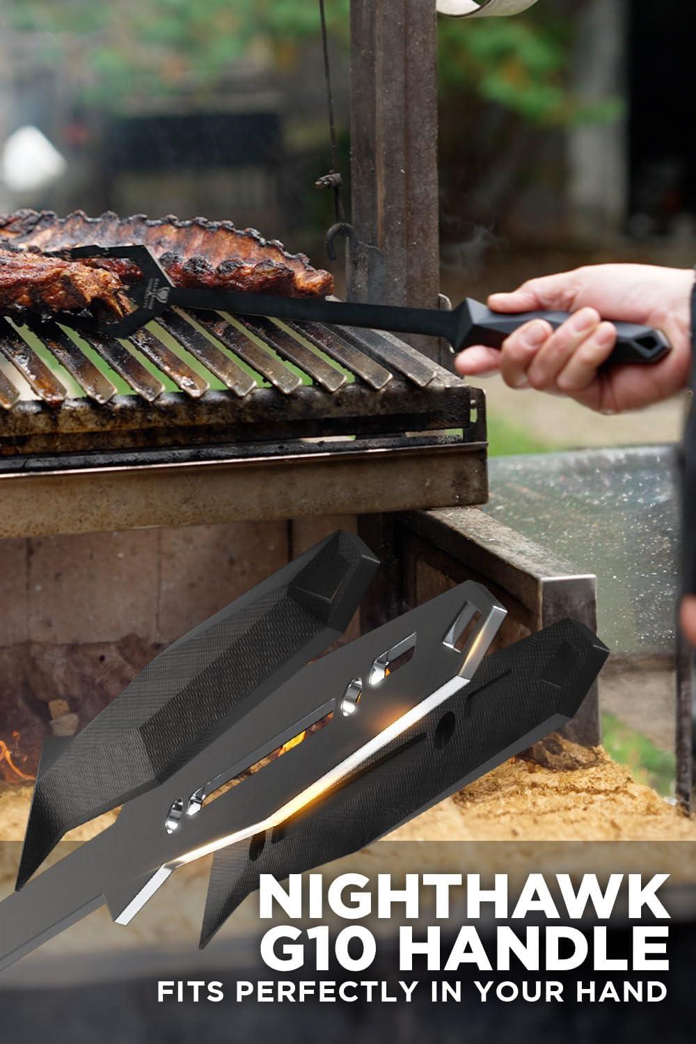 image:imageDalstrong Slicing Knife 12 inch Shadow Black Series Marauder Red Edition Red NonStick Coating High Carbon 7CR17MOVX Vacuum Treated Steel Carving Knife Kitchen Knife Slicer SheathBlack Titanium
