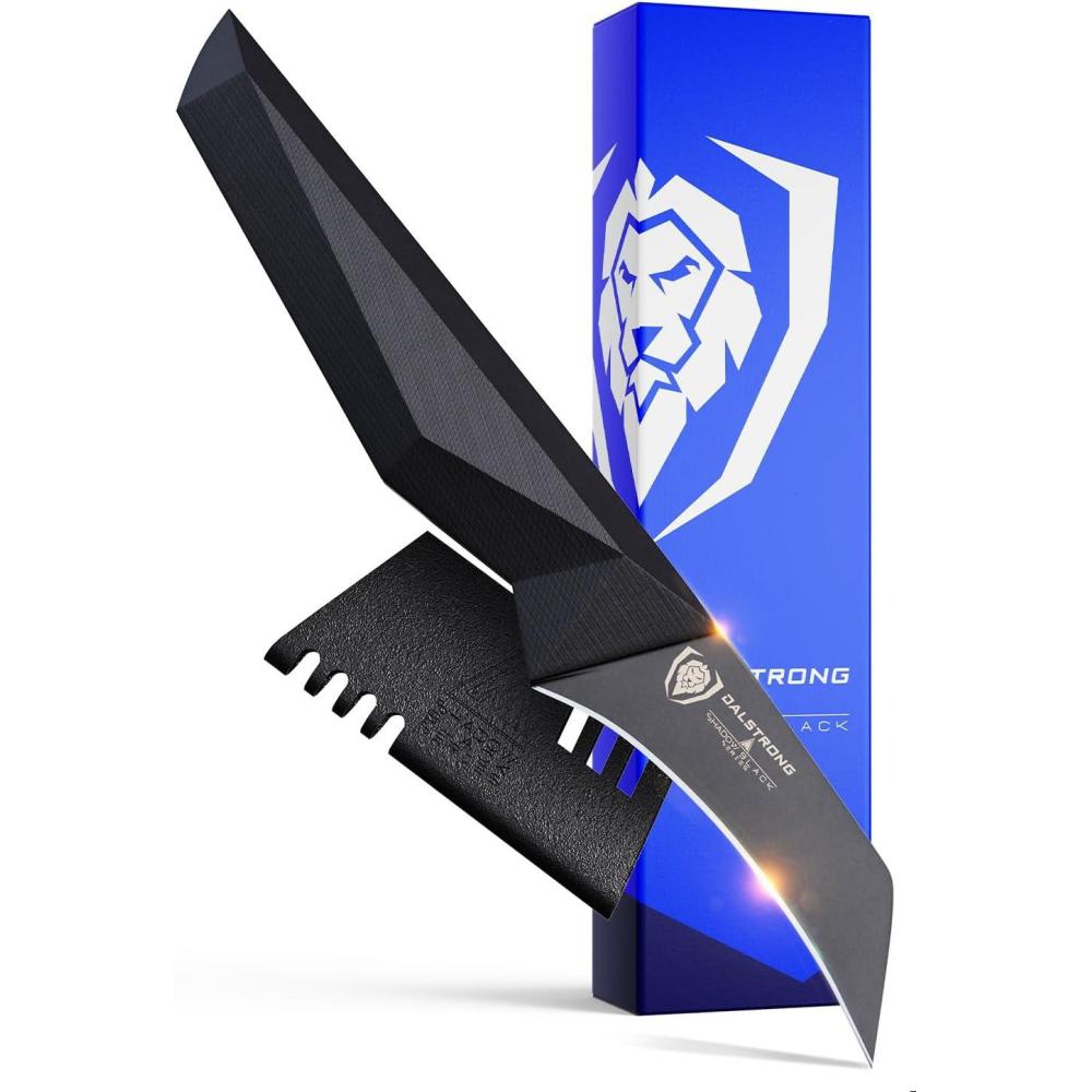 image:imageDalstrong Birds Beak Paring Knife  275 inch Shadow Black Series  Black Titanium Nitride Coated  High Carbon  7CR17MOVX Vacuum Treated Steel Cooking Kitchen Chef Knife  Sheath  NSF CertifiedBlack Titanium Nitride Coated