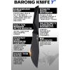 Dalstrong Barong Chef Knife – 7 inch – Shadow Black Series – Black Titanium Nitride Coated – Razor Sharp Kitchen Knife – High Carbon 7CR17MOV-X Vacuum Treated Steel – Sheath – NSF Certified(Black Titanium Nitride Coated)