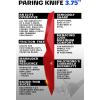 Dalstrong Bird’s Beak Paring Knife – 2.75 inch- Shadow Black Series – Black Titanium Nitride Coated – High Carbon – 7CR17MOV-X Vacuum Treated Steel Cooking Kitchen Chef Knife – Sheath – NSF Certified(Red Marauder)