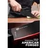 Dalstrong Chef Knife – 8 inch – Spartan Ghost Series – American Forged S35VN Powdered Steel Kitchen Knife – Maple & Red Resin Handle – Razor Sharp Cooking Knife -Sheath Included(7″ Santoku Knife)