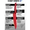 Dalstrong Santoku Knife – 7 inch – Shadow Black Series – Razor Sharp Kitchen Knife – Black Titanium Nitride Coated – High Carbon – 7CR17MOV-X Vacuum Treated Steel – Sheath – Vegetable – NSF Certified(Marauder Red)