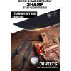 Dalstrong Steak Knife Set-4pc- 5″ Blade-Shadow Black Series-Black Titanium Nitride Coated-H Carbon 7CR17MOV-X Vacuum Treated Steel-Dinner Set Kitchen Knives-Sheath-NSF Certified(Traditional Unique Ergonomic)