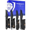DALSTRONG Cheese Knife Set – 4-Piece – Shadow Black Series – Black Titanium Nitride Coated – High Carbon – 7CR17MOV-X Vacuum Treated Steel Cheese Knives Set – Sheath – Soft Hard Cheese – NSF Certified