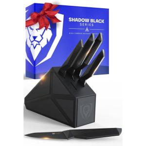 Dalstrong 12-piece Professional Knife Block Set – Shadow Black Series – Black Titanium Nitride Coated – High-Carbon Stainless Steel Knife Set with Block – NSF Certified Premium Kitchen Set(5 Piece Set)