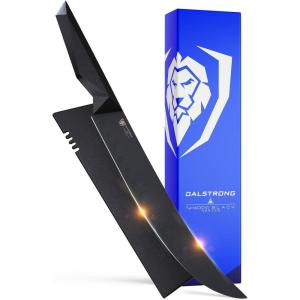 Dalstrong Butcher Knife – 10 inch – Shadow Black Series – Black Titanium Nitride Coated – High Carbon 7CR17MOV-X Vacuum Treated Steel – Breaking Kitchen Knife – Sheath – Slicing Knife – NSF Certified(10″ Standard)