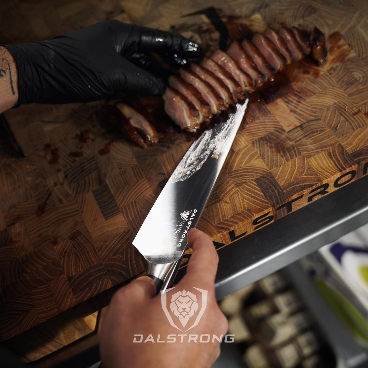 image:imageDalstrong Santoku Knife 7 inch Vanquish Series Forged High Carbon German Steel POM Handle Razor Sharp Kitchen Knife Gift Asian Vegetable Knife NSF CertifiedChef Knife