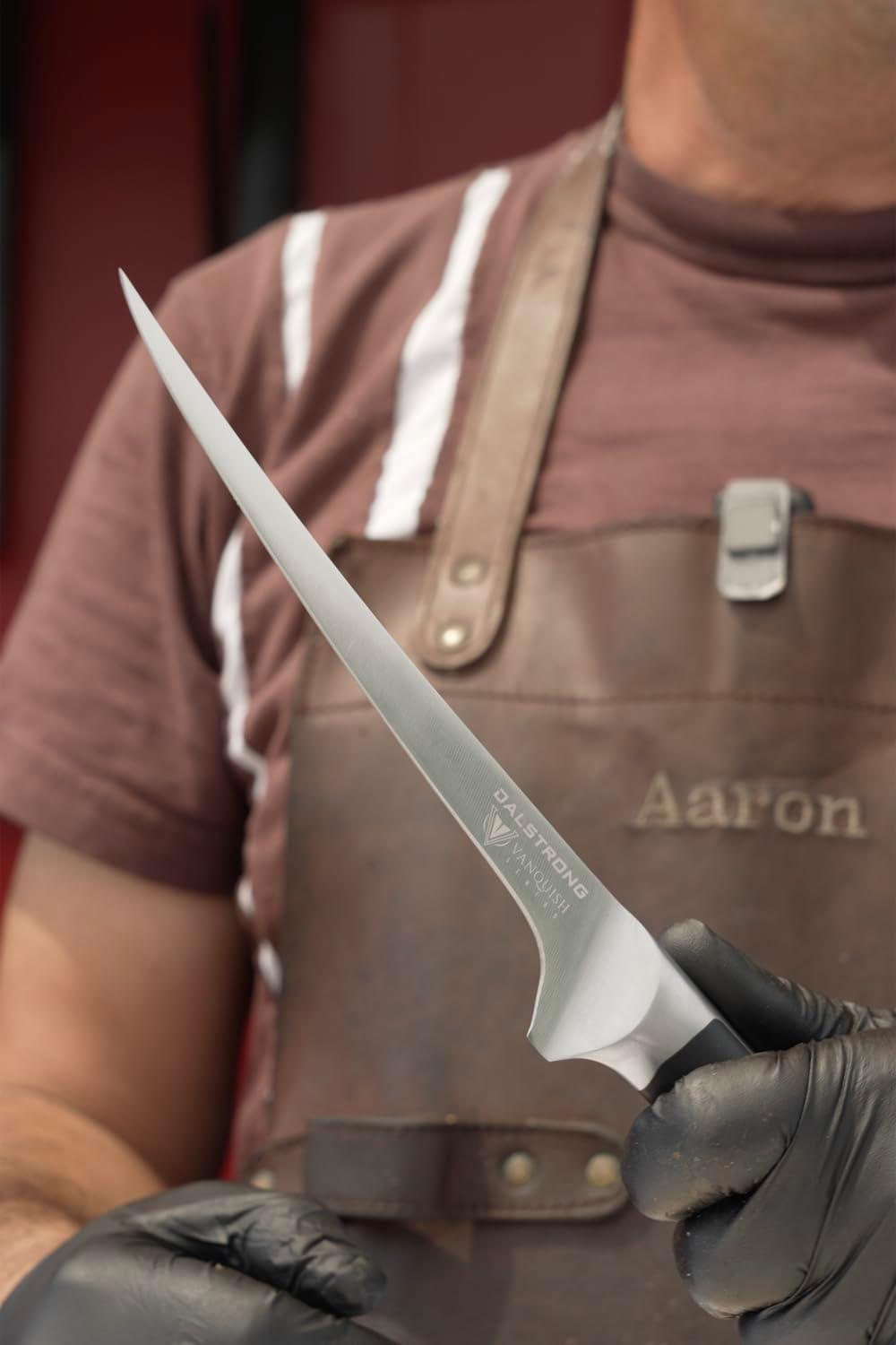 image:imageDalstrong Santoku Knife 7 inch Vanquish Series Forged High Carbon German Steel POM Handle Razor Sharp Kitchen Knife Gift Asian Vegetable Knife NSF CertifiedFillet Knife