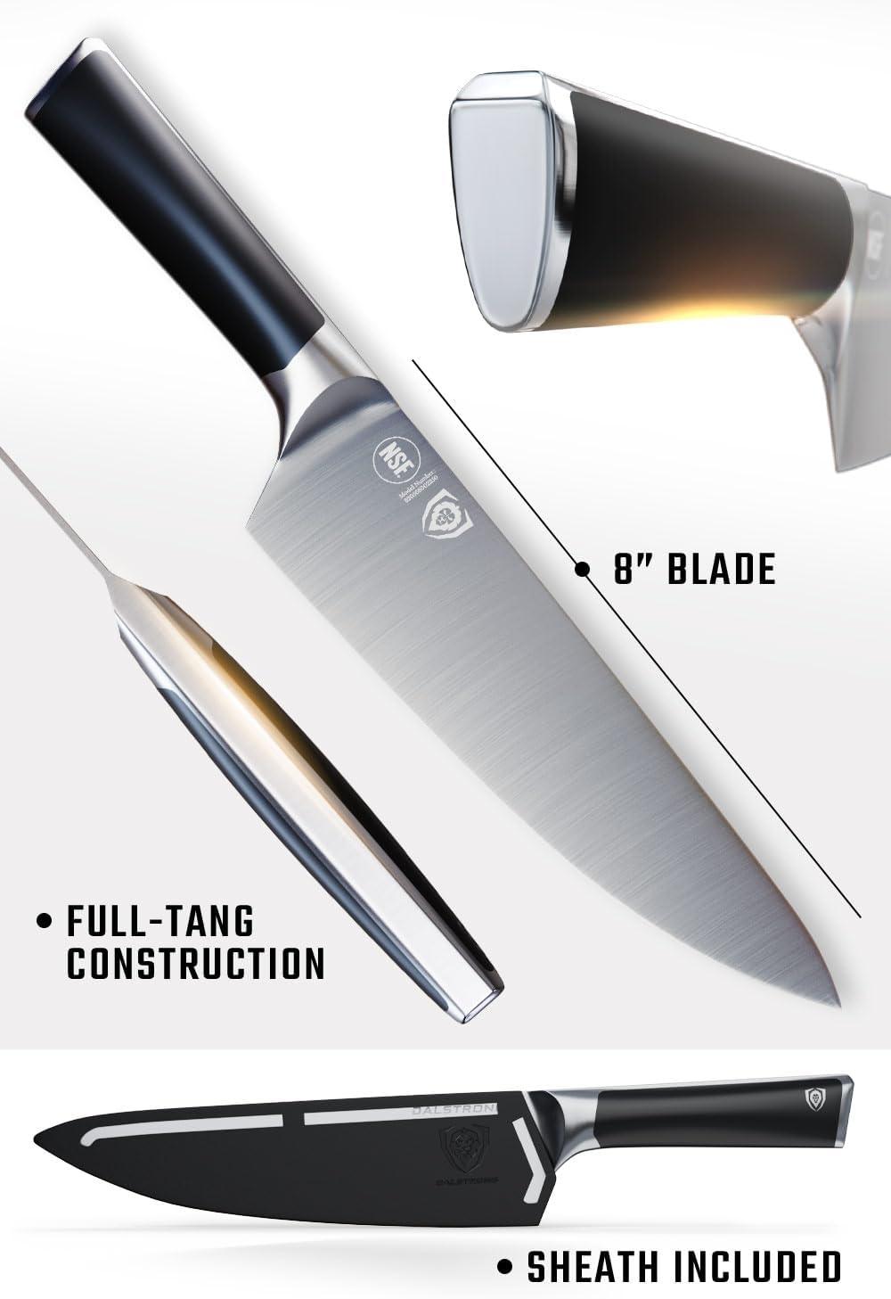 image:imageDalstrong Santoku Knife 7 inch Vanquish Series Forged High Carbon German Steel POM Handle Razor Sharp Kitchen Knife Gift Asian Vegetable Knife NSF CertifiedChef Knife