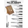 Dalstrong 24 Piece Block Knife Set – Vanquish Series – Stainless Steel Knife Set with Block & Kitchen Scissors – Forged High Carbon German Steel – Premium POM Black Handles – NSF Certified(Black)