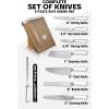 Dalstrong 24 Piece Block Knife Set – Vanquish Series – Stainless Steel Knife Set with Block & Kitchen Scissors – Forged High Carbon German Steel – Premium POM Black Handles – NSF Certified(White)