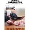 Dalstrong Curved Fillet Boning Knife 6”- Barbarian Series – Premium Swedish 14C28N High Carbon Stainless Steel – Black Brown Wood Handle Knife – Professional Fillet Knife- Sheath Included(8″ Chef)