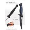 Dalstrong Gut Hook Fish Knife for Filleting and Cleaning – 5” – Night Shark Series – 7CR17MOV High Carbon Steel – Titanium Coated Blade- Polypropylene Handle – w/Sheath – NSF Certified(6 inch Boning)