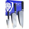 Dalstrong 3pc Knife Set – Vanquish Series – Forged High Carbon German Steel – Black Handle – Chef Knife, Santoku and Paring – Razor Sharp Kitchen Set – NSF Certified(Black)