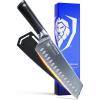 Dalstrong Santoku Knife – 7 inch – Vanquish Series – Forged High Carbon German Steel – POM Handle – Razor Sharp Kitchen Knife Gift- Asian Vegetable Knife – NSF Certified(Santoku Knife)