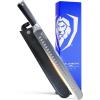 Dalstrong Santoku Knife – 7 inch – Vanquish Series – Forged High Carbon German Steel – POM Handle – Razor Sharp Kitchen Knife Gift- Asian Vegetable Knife – NSF Certified(Slicing Knife)