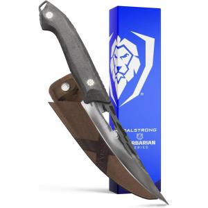 Dalstrong Curved Fillet Boning Knife 6”- Barbarian Series – Premium Swedish 14C28N High Carbon Stainless Steel – Black Brown Wood Handle Knife – Professional Fillet Knife- Sheath Included(6″ Fillet)