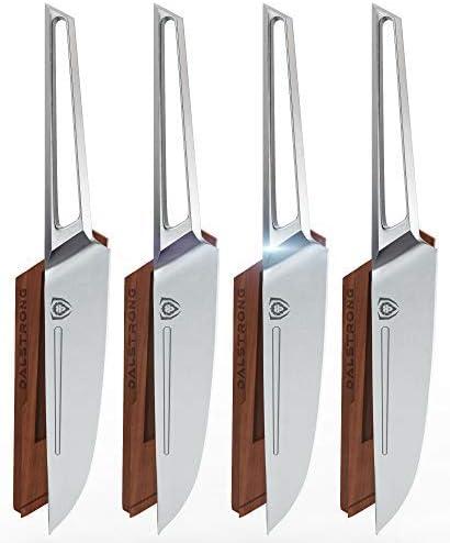 image:imageDALSTRONG Steak Knives Set Of 45 Crusader Series Forged HighCarbon German Stainless Steel wMagnetic Sheath NSF Certified