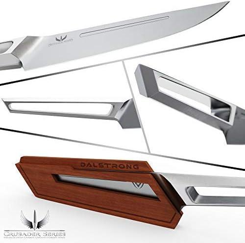 image:imageDALSTRONG Steak Knives Set Of 45 Crusader Series Forged HighCarbon German Stainless Steel wMagnetic Sheath NSF Certified