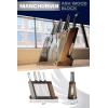 DALSTRONG Knife Block Set – 8 Piece – Crusader Series – Forged High-Carbon German Stainless Steel – Manchurian Ash Wood Block Stand – Professional Kitchen Set – Knife Set – NSF Certified(8-Piece Block)