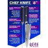 Dalstrong Chef Knife – 8 inch – Phantom Series – Japanese High-Carbon AUS8 Steel Kitchen Knife – White G10 Handle – Cooking Knife – w/Sheath(Black Handle)