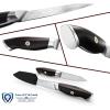 Dalstrong Paring Knife – 4 inch – Omega Series – BD1N-V Hyper Steel Kitchen Knife – G10 Woven Fiberglass Handle – Razor Sharp Kitchen Knife – Cutting Cooking Knife – Leather Sheath Included