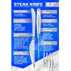 Dalstrong Santoku Knife – 7 inch – Frost Fire Series – High Chromium 10CR15MOV Stainless Steel – Frosted Sandblast Finish – White Honeycomb Handle Kitchen Knife – Leather Sheath – NSF Certified(Steak Knives)