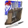 DALSTRONG Knife Block Set – 8 Piece – Crusader Series – Forged High-Carbon German Stainless Steel – Manchurian Ash Wood Block Stand – Professional Kitchen Set – Knife Set – NSF Certified(8-Piece Block)