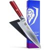 Dalstrong Chef Knife – 8 inch – Phantom Series – Japanese High-Carbon AUS8 Steel Kitchen Knife – White G10 Handle – Cooking Knife – w/Sheath(Red Handle)