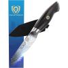 Dalstrong Paring Knife – 4 inch – Omega Series – BD1N-V Hyper Steel Kitchen Knife – G10 Woven Fiberglass Handle – Razor Sharp Kitchen Knife – Cutting Cooking Knife – Leather Sheath Included