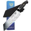 Dalstrong Santoku Knife – 7 inch – Omega Series – BD1N-V Hyper Steel Kitchen Knife – G10 Woven Fiberglass Handle – Razor Sharp Knife – Leather Sheath Included
