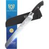 Dalstrong Serrated Bread Knife – 9 inch – Omega Series – BD1N-V Hyper Steel Kitchen Knife – G10 Woven Fiberglass Handle – Sharp – Bread Slicer Cutter – Bagel – Slicing Knife – Leather Sheath Included