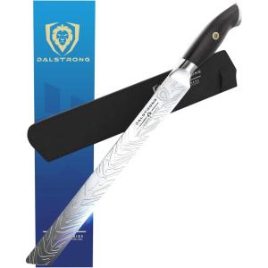 Dalstrong Slicing Knife – 12 inch Slicer – Omega Series – BD1N-V Hyper Steel Kitchen Knife – G10 Handle – Razor Sharp Knife – Carving Knife, Brisket, BBQ – Leather Sheath Included