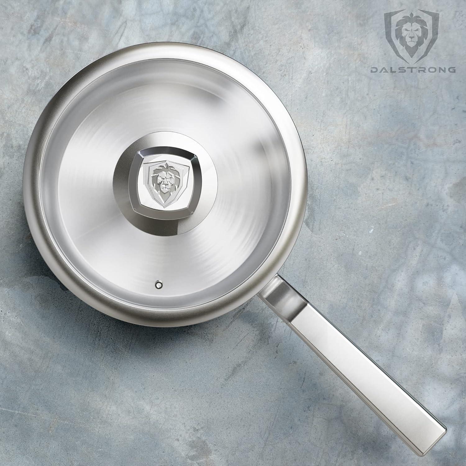 image:imageDALSTRONG 3 QT Stock Pot The Oberon Series 3Ply Aluminum Core Cookware Silver wLid amp Pot Protector3 QT
