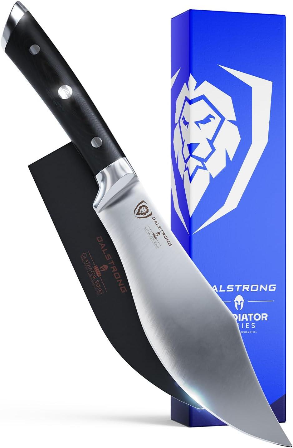 image:imageDalstrong Barong Chef Knife 7 inch Gladiator Series Elite Razor Sharp Kitchen Knife Forged High Carbon German Steel Full Tang Cooking Knife Gift wSheath Chefs Knife NSF CertifiedBlack G10 Handle