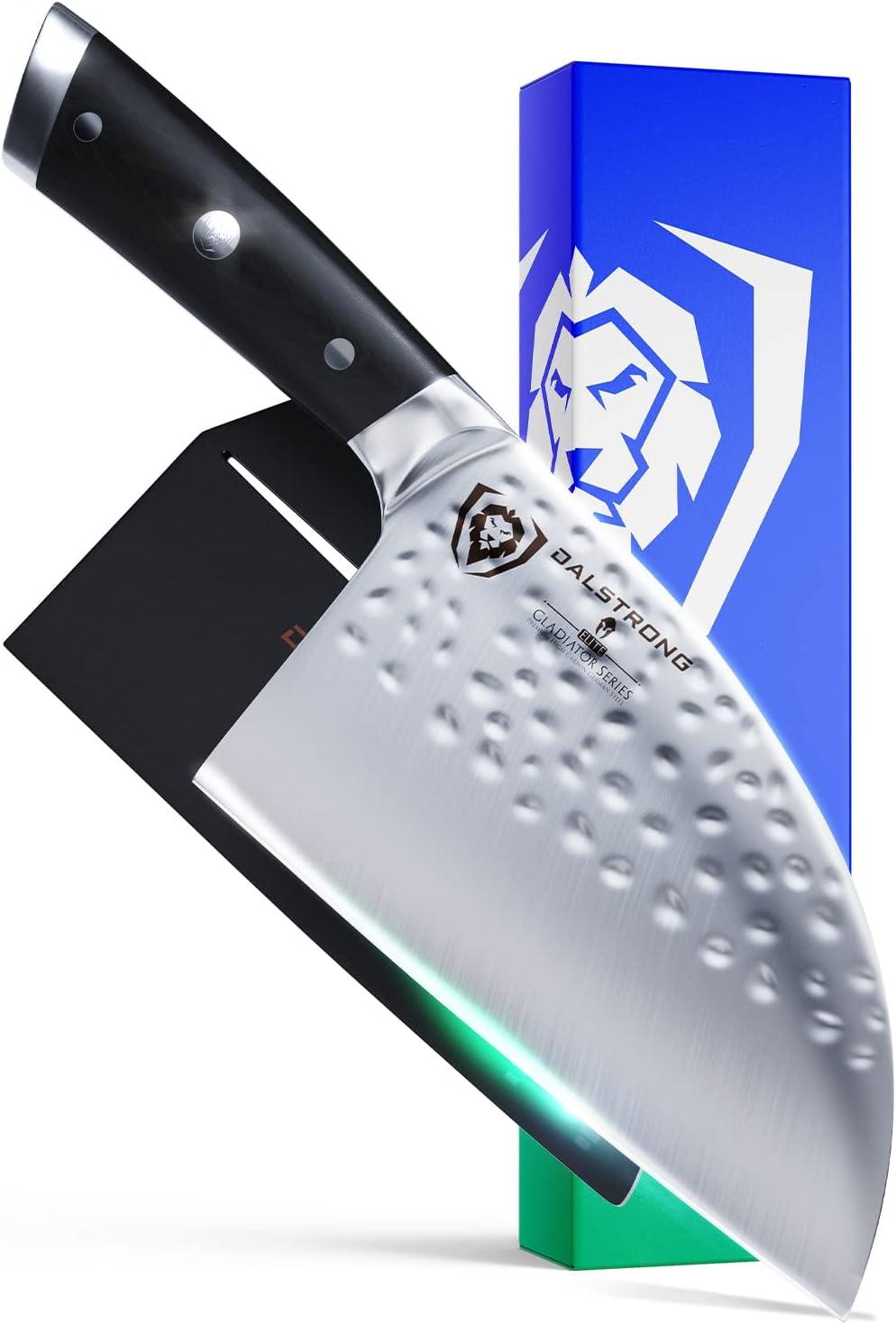 image:imageDalstrong Barong Chef Knife 7 inch Gladiator Series Elite Razor Sharp Kitchen Knife Forged High Carbon German Steel Full Tang Cooking Knife Gift wSheath Chefs Knife NSF CertifiedBlack G10 Handle