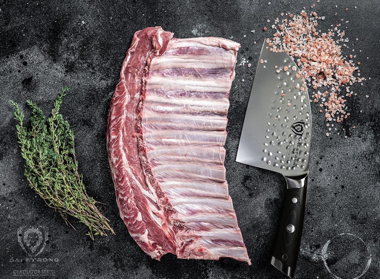 image:imageDalstrong Barong Chef Knife 7 inch Gladiator Series Elite Razor Sharp Kitchen Knife Forged High Carbon German Steel Full Tang Cooking Knife Gift wSheath Chefs Knife NSF CertifiedBlack G10 Handle