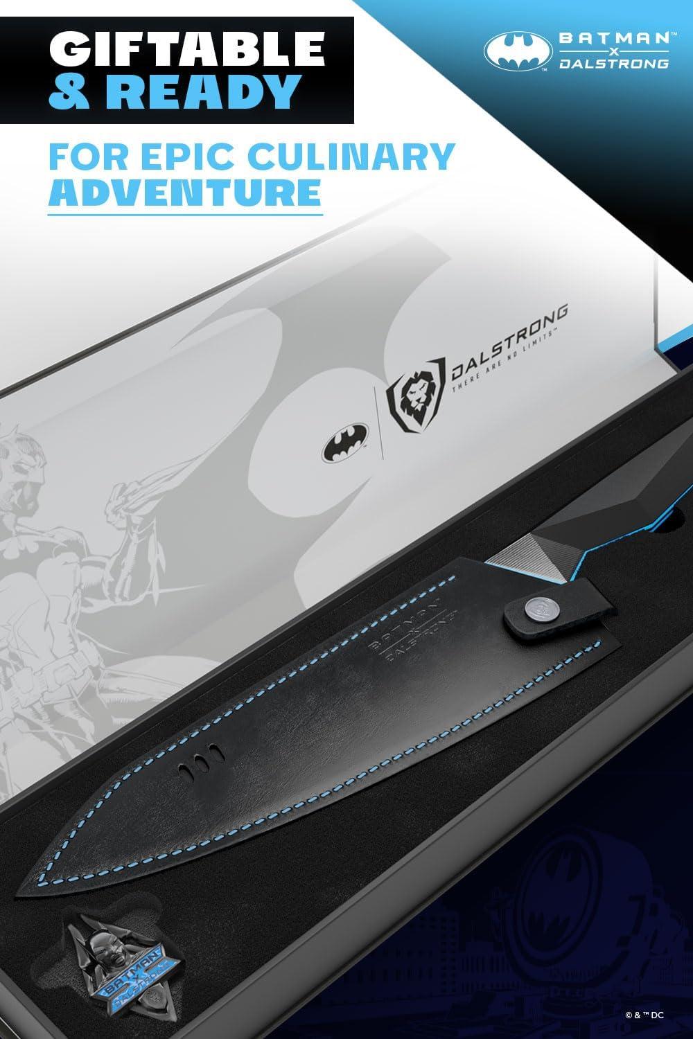 image:imageDalstrong Chef Knife 8 inch BATMAN Shadow Black Edition High Carbon 7Cr17MoV Steel Black Titanium Kitchen Knife Collection Item G10 Handle Chefs Knife Cooking SheathChef Knife