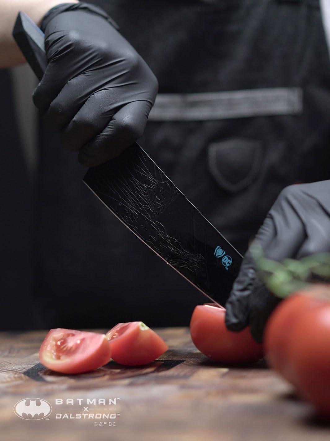 image:imageDalstrong Chef Knife 8 inch BATMAN Shadow Black Edition High Carbon 7Cr17MoV Steel Black Titanium Kitchen Knife Collection Item G10 Handle Chefs Knife Cooking SheathChef Knife