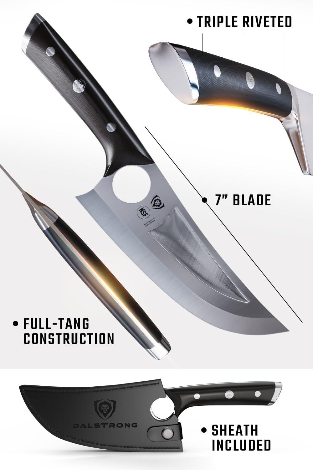 image:imageDalstrong Chef amp Utility Knife 7 inch MultiPurpose The Venator Gladiator Series R 7CR17MOV High Carbon Steel Razor Sharp Cooking Knife Gift G10 Handle wSheath NSF Certified