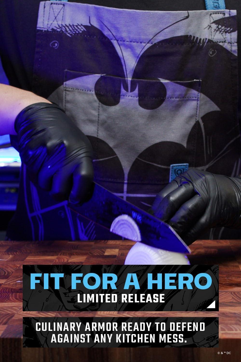 image:imageDalstrong Chefs Apron Batman Edition Premium 100 Breathable Cotton 2x Deep Chest Pockets Neck amp Waist StrapBlack