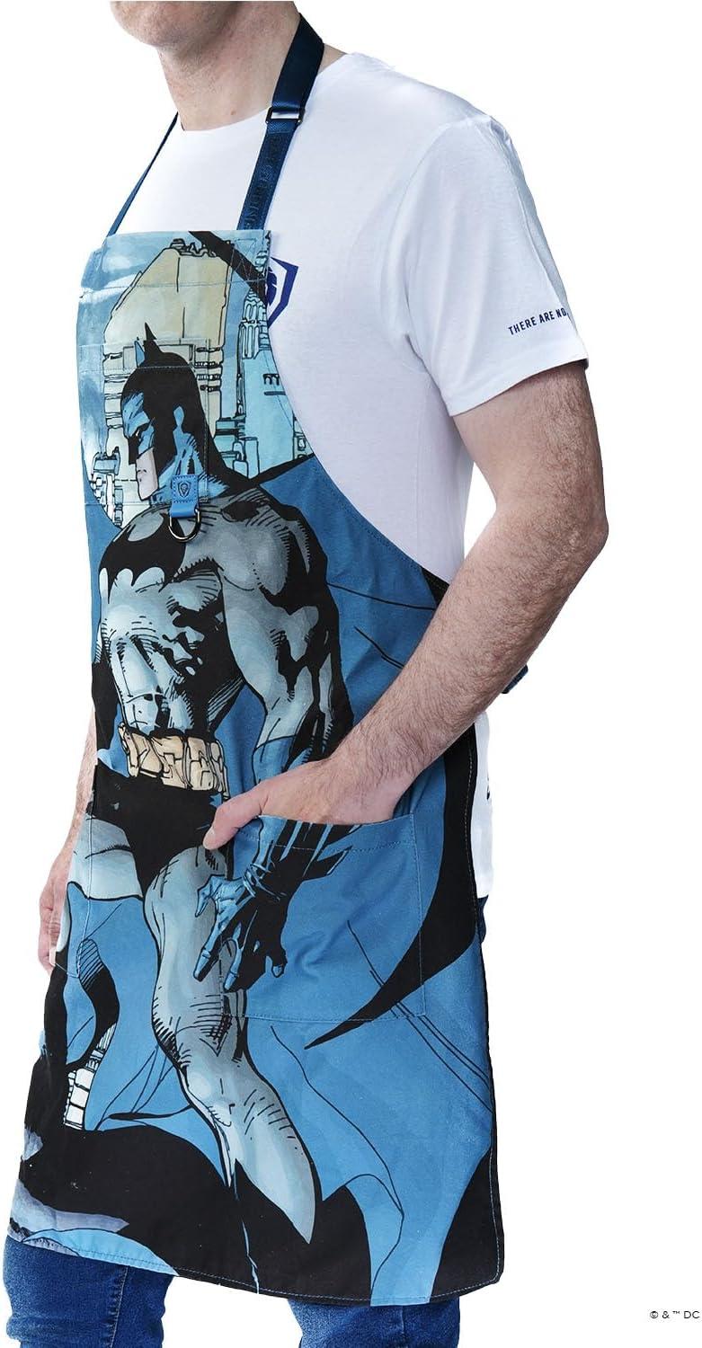 image:imageDalstrong Chefs Apron Batman Edition Premium 100 Breathable Cotton 2x Deep Chest Pockets Neck amp Waist StrapBlue