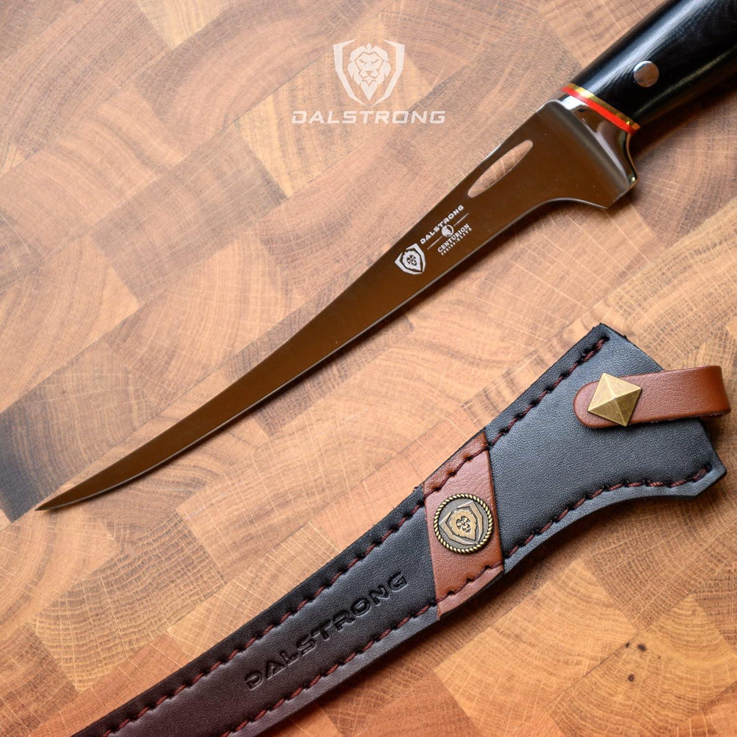 image:imageDalstrong Fillet Knife 7 inch Flexible Kitchen Knife Centurion Series Swedish 14C28N High Carbon Stainless Steel Boning Trimming Skinning Razor Sharp G10 Handle Boning Knife