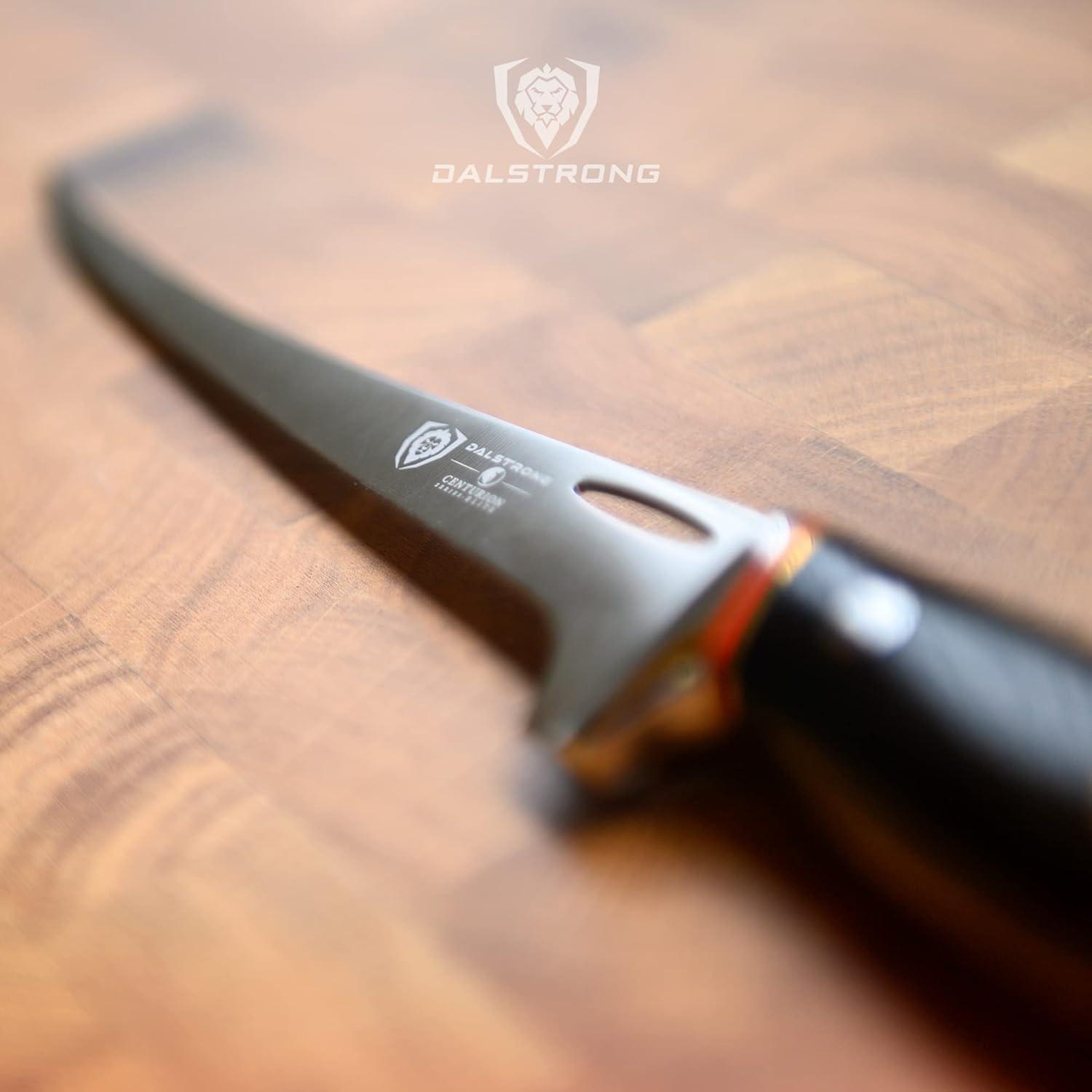 image:imageDalstrong Fillet Knife 7 inch Flexible Kitchen Knife Centurion Series Swedish 14C28N High Carbon Stainless Steel Boning Trimming Skinning Razor Sharp G10 Handle Boning Knife