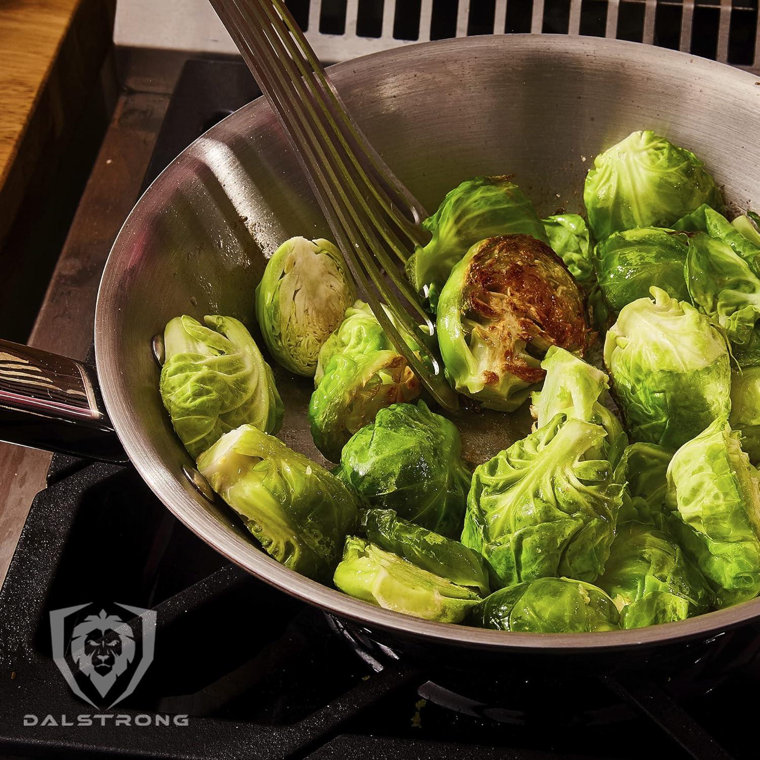 image:imageDalstrong Frying Pan Skillet 10 inch The Avalon Series 5Ply Copper Core Hammered Finish Pan 21 Quart Premium Kitchen Cookware Omelet Egg Pan wLid amp Pot Protector