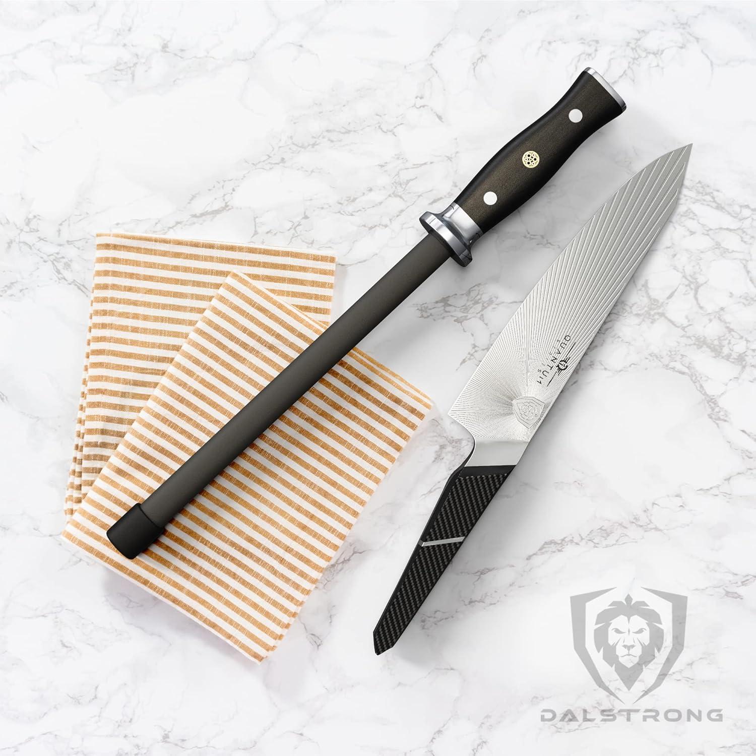 image:imageDalstrong Honing Rod 10 inch G10 Handle Stainless Steel Core ScratchFree Ceramic Coating Kitchen Knife Sharpener Chef Knife Polish Professional Honing Steel Sharpening Rod