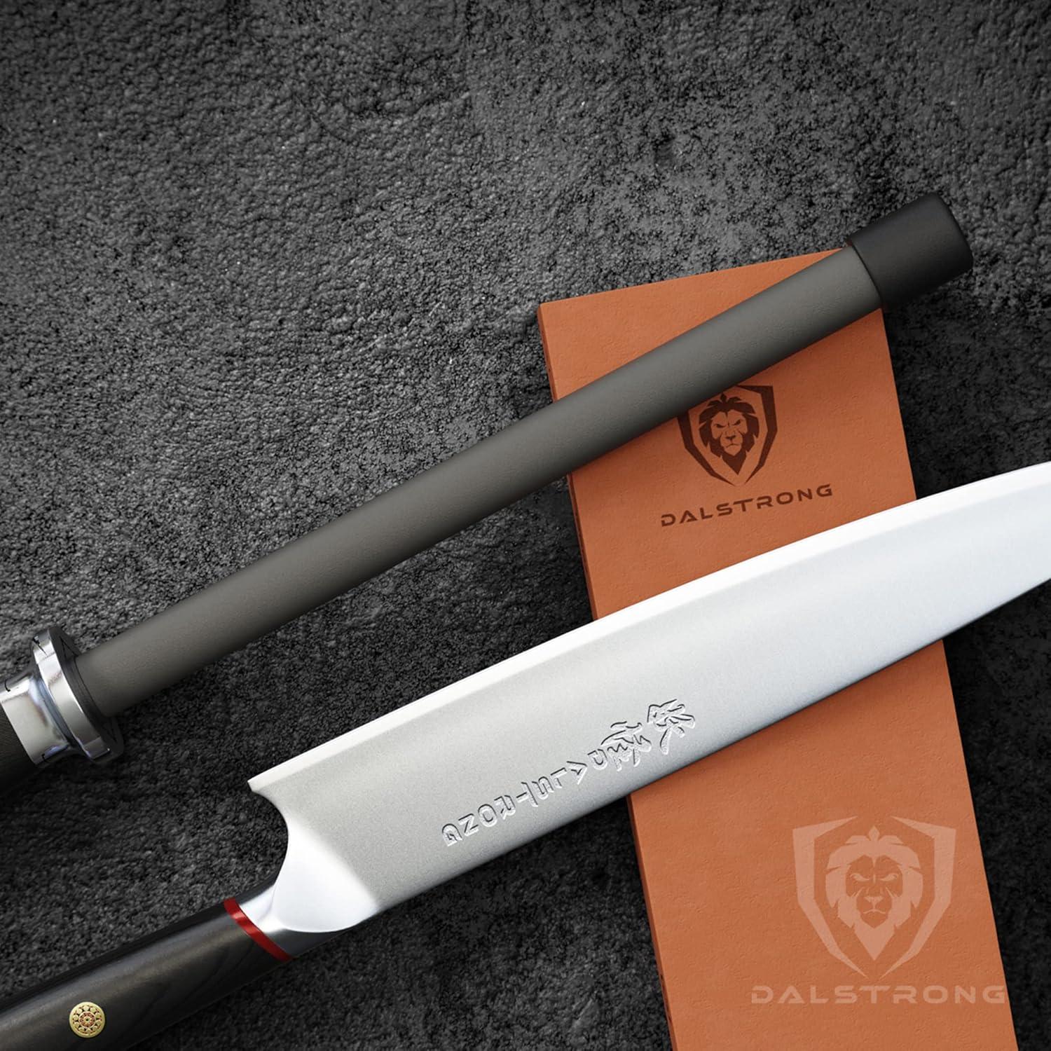 image:imageDalstrong Honing Rod 10 inch G10 Handle Stainless Steel Core ScratchFree Ceramic Coating Kitchen Knife Sharpener Chef Knife Polish Professional Honing Steel Sharpening Rod
